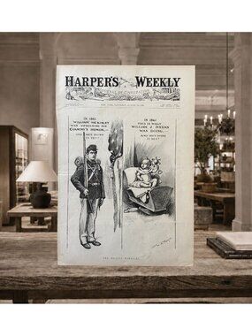 1896 W.A. Rogers The Deadly Parallel Original Harper’s Weekly Front Page